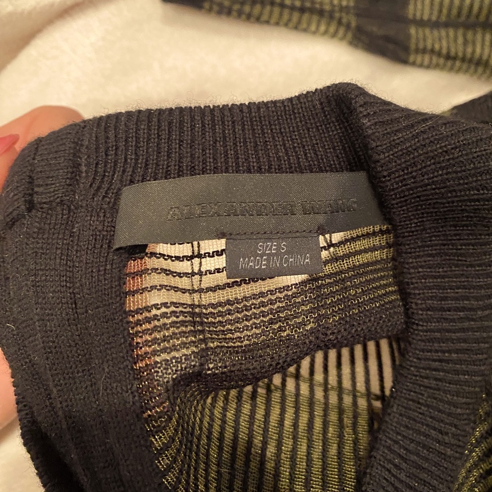 Alexander Wang Small Knit Dress Metallic Green